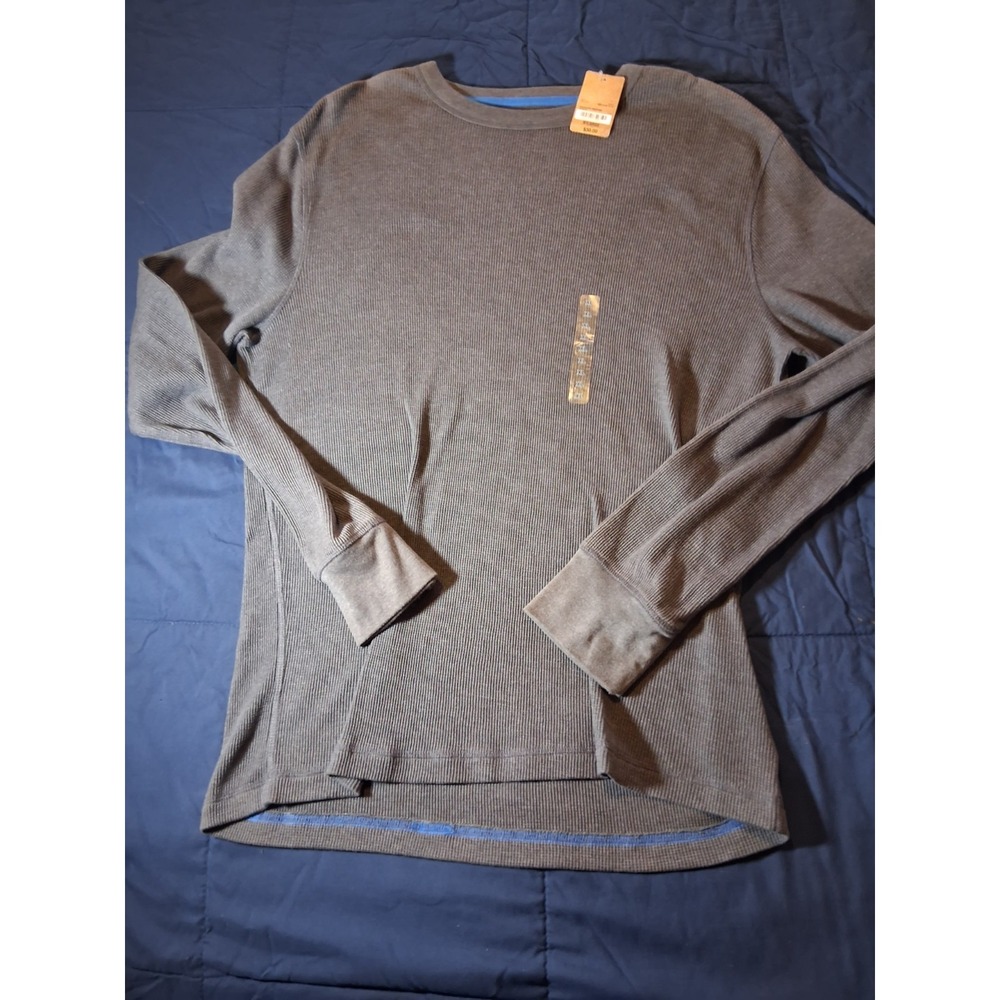 Mens Thermal Knit Long Sleeve Top Arizona Jeans Co.‎ Gray Size XL New w/Tags